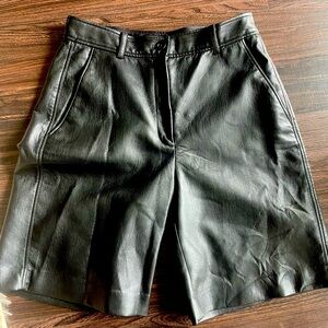 Aritzia Babaton leather shorts